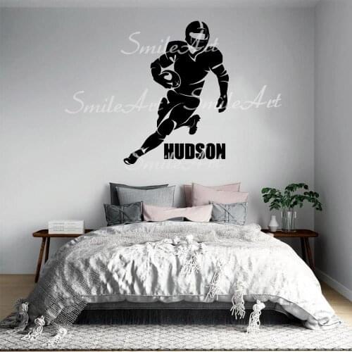 Beauty Custom Name Football Home Decoration Accessories For Kids Rooms Decoration Home Party Decor Wallpaper