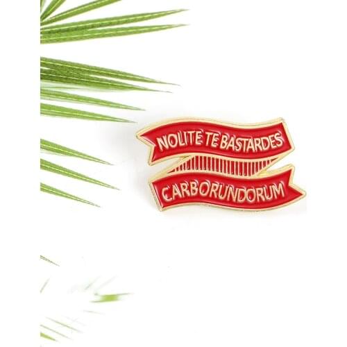 Red Icon Banner Custom Enamel Badge Group Uniform Pendant Group Reward Character Letter Brooch Backpack Denim Lapel Pin Jewelry