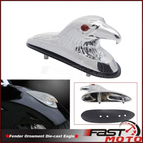 Die-cast Eagle Front Mudguard Decoration Universal Front Fender Eagle Head Ornament For Yamaha Kawaski Honda Suzuki Scooter