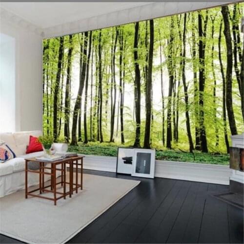 Custom wallpaper 3D murals Europe and the United States modern wind green forest landscape painting sofa background wall paper