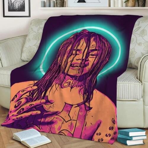 6ix9ine 3D Print Plush Blanket Throw On Sofa Home Decor Soft Warmth Washable Nap Blanket Dropshipping