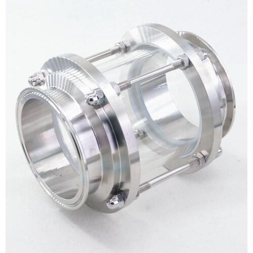 Fit 102mm Pipe OD 4" Tri Clamp SS304 Sanitary Flow Sight Glass Dipoter Homebrew 1 Mpa