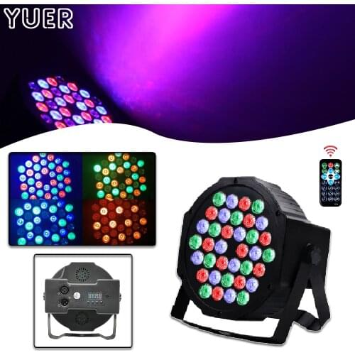 LED Flat Par Light 36x3W RGB Color Lighting Strobe DMX512 Controller For DJ Disco Music Party Dance Floor Bar Led Stage Lamp