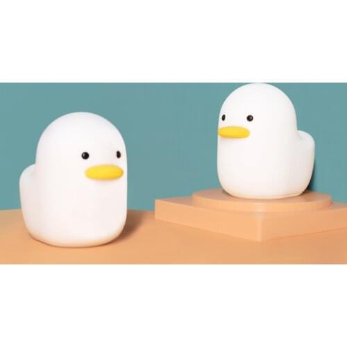 LED Duckling Sleep Light Silicone Pat Night Light USB Rechargeable Eye Protection Table Lamp Childrens Gifts Home Decoration
