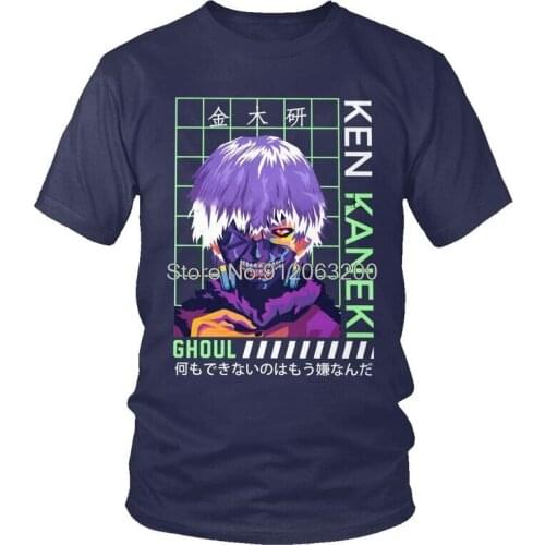 Tvoe Tokyo Ghoul Ken Kaneki T-shirt Men Graphic T Shirt Short Sleeve Japanese Anime Manga Tshirt Cotton Tee Top Streetwear