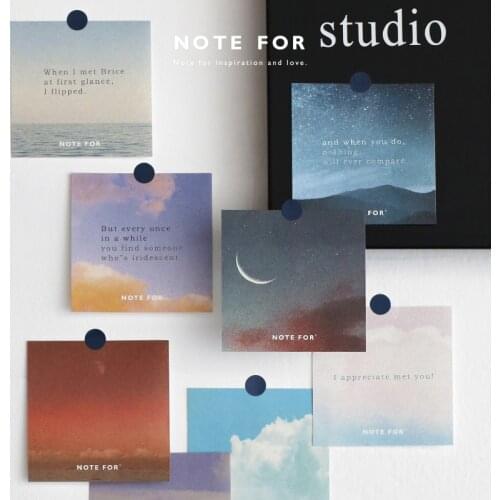 100 Sheets The Dream Series Moon Planet Memo Pad Deco Sticky Notes Notepad Diary Creative Self-Stick Note Memo Pads
