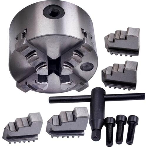 100mm 4 Jaw Self Centering Chuck for Lathe Milling Screws Wrench Jaws K12-100