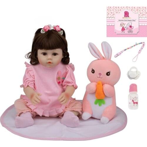 19" New Design Fashion Doll Bebe Reborn Toy Whole Silicone Baby Doll 48CM Fantasy Lifelike Realistic Baby Bath Toy Kid Play Gift