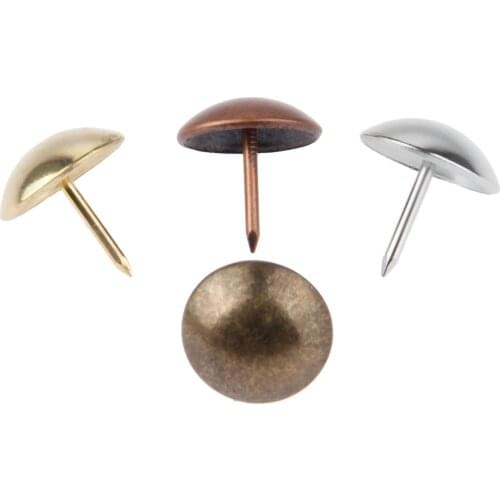 20Pcs Decor Upholstery Nail Jewelry Gift Box Sofa Furniture Tack Stud Pushpin Doornail 19x20mm Smooth Surface Gold/Silver/Bronze