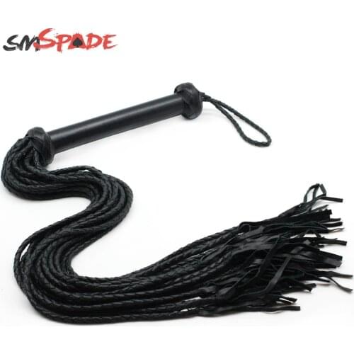 80cm Real leather braided whip, Spanking leather flogger Braid Tails:9pics, sex toys adult sexy flirting games for couple