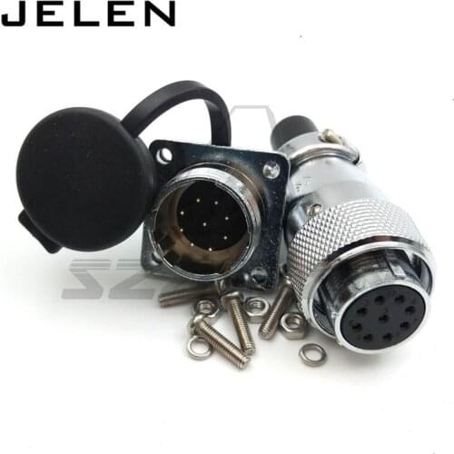 WS20 9pin panel mount connector plug and socket , waterproof cable connector, Automotive connector, connector waterproof
