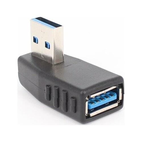 Left Bend USB Male To Female 3.0 Elbow Data Line 90 A Degree Side Computer High Phone A Mobile Speed Bend Adapter