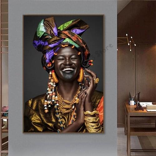 National Style Black Woman Diamond Painting African Art High Quality Wall Pictures Embroidery Mosaic Living Room Decor GG5165