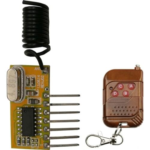 Xuanlongyuan RF Wireless Receiver Module DC5V 4CH Mini Super-heterodyne Receiver Module Learning Code Garage Door /lamp/ window