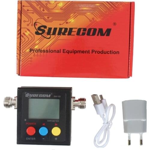 SW-102 125-525 Mhz Digital VHF/UHF Power SWR Meter SURECOM For Two Way Radio