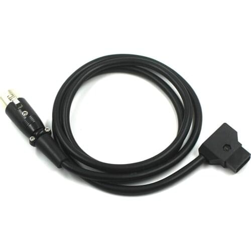 D-Tap Male to Mini XLR 4 Pin Female 12V Coiled Spring Power Cable Adapter for TVLogic 058 Monitor / ARRI Monitor Cable