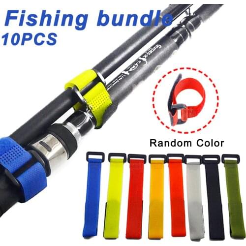 10 Pcs Fishing Rod Tie Holder Strap Fastener Reusable Adjustable Accessories YS-BUY