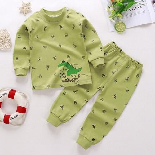 Kids Pajamas Sets Cotton Long Sleeved Tshirt+ Cartoon Girl Clothing Autumn 2pcs Sleepwear Suit Pyjama Trousers