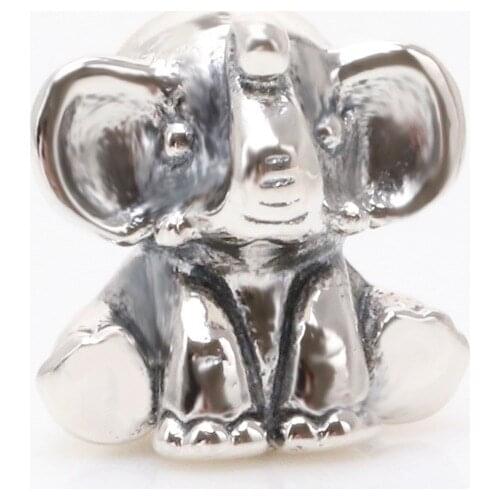 DoDoFly Genuine 925 Sterling Silver Baby Elephant Ally beads fit Original Charm Bracelet Jewelry Making DIY Gift