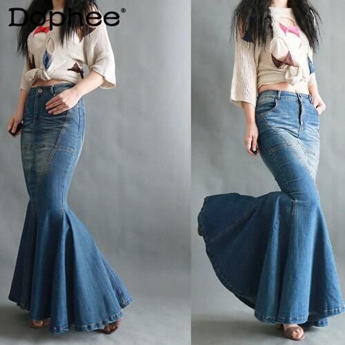 Женские юбки джинсовые Dophee China At AliExpress