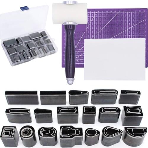 LMDZ Leather Hole Hollow Punch Cutter Set DIY Punching Tool for Leather Belt Phone Holster Leather Craft Handmade DIY Tool