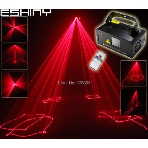 ESHINY Red Laser Lines Scanner Remote DMX512 Stage Light DJ Dance Bar Xmas Party Disco Lighting Effect Laser Show 200 D68D2