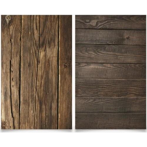 Photo Studio 3D Printing Dark Brown Wood Color 58x86cm Photography Background Waterproof Anti-wrinkle
