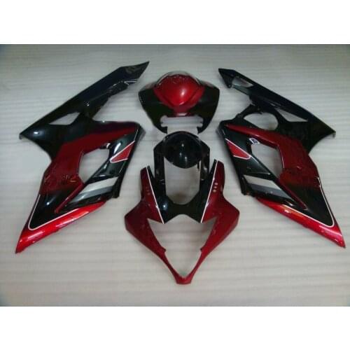 Injection mold Fairing kit for GSXR1000 05 06 GSXR 1000 K5 2005 2006 ABS Red gloss black Fairings Set+gifts SD21