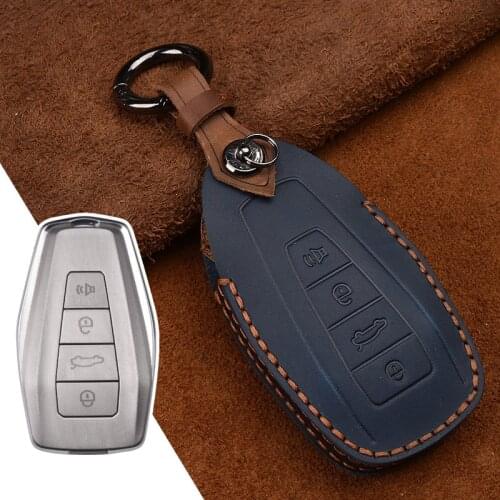 Leather Car Key Cover Case for Geely Coolray Key fob case key Cover For Geely Coolray 2019-2020 Auto Accessories
