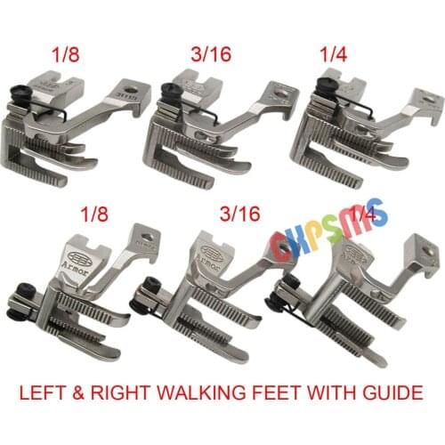 6SET LEFT&RIGHT WALKING FEET WITH GUIDE FIT FOR JUKI DU-141/1181 CONSEW 205RB BROTHER DB2-B797 B798 Typical GC6-6 Highlead