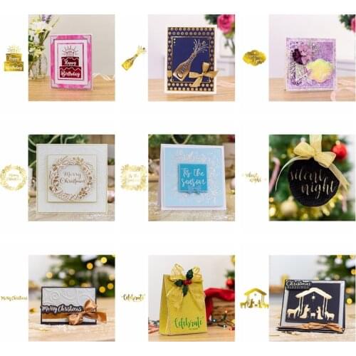 Birthday Christmas Theme Hot Foil Plate for DIY Scrapbooking Embossing Crafts Cards Decoration New 2020