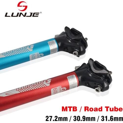 LUNJE 27.2mm / 30.9mm / 31.6mm Aluminum Alloy Seatpost MTB / Road Bicycle Seat Post Shock-Resistant 3D Forging Process Bike Tube
