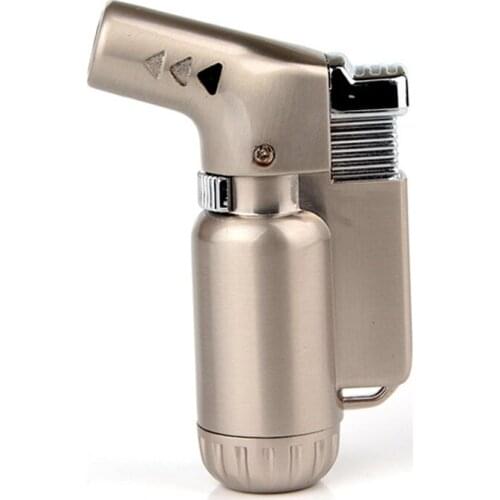 Small Metal Jet Flame Blow Torch Butane Gas Lighter For Cigar Windproof Lighters Cigarette Accessories