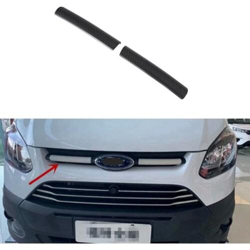 For Ford Transit 2017 Tourneo Custom 2016 Carbon Fiber Style ABS Car Front Head Emblem Grill Cover Trim Styling Sticker