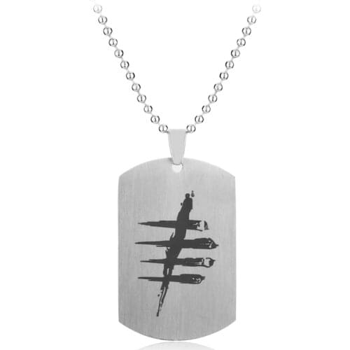 Game Dead By Daylight Necklace Dog Tag Pendant Necklace For Men Stainless Steel Jewelry