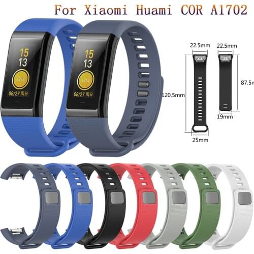 Soft Silicone Watch Strap Replacement Comfy Colorful For Huami COR Bracelet Watch bands for Xiaomi Huami Amazfit Cor A1702 Bands