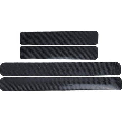 Replacement Door Sill Stickers Carbon Fiber Scuff Threshold Anti-Scratch