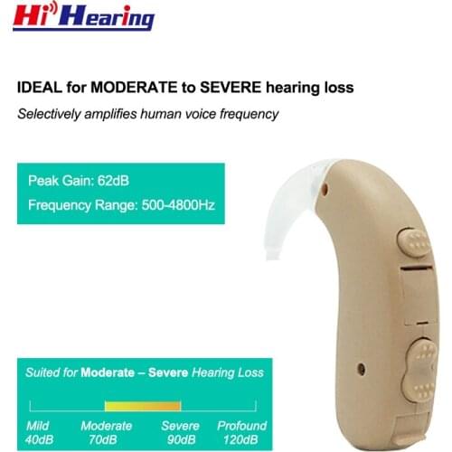 Super Power BTE Hearing Aid with H Trimmer Two Listening Programs A13 13 Hearing Aid Battery with Siemens Hearing Aid Quality