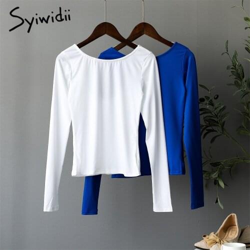 Женские длинные футболки Syiwidii China At AliExpress