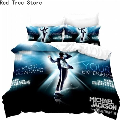 Michael Jackson Celebrity 3D Print Comforter Bedding Set Super Star Duvet Cover Pillowcase Home Textiles Queen King Adults Size