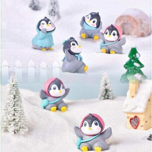 Waterproof Super Cute Penguin Micro Landscape Ornament Multipurpose Miniature Penguin Figurines For Home Garden Decoration Tsl1