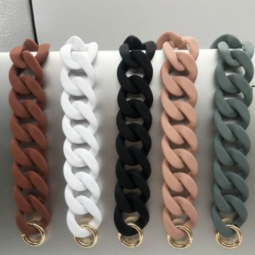 Woman New Fashion Handbag Accessory Resin Chain Frosted Strap Women Clutch Shoulder Purse Chain