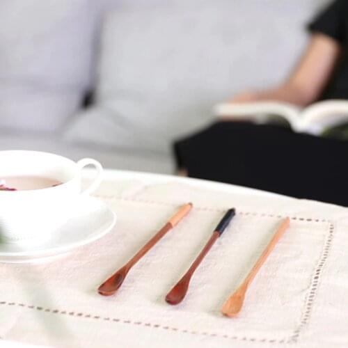 1PC Natural Wooden Spoon With Long Thin Handle Stirring Rod Mixing Spoons For Cooking Honey Tea Coffee Kitchen Accessories Sets