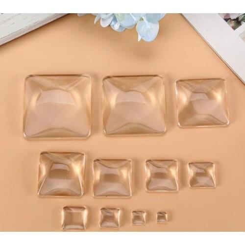 100pcs 20mm Clear Glass Cabochons Glass Domes Tray Pendant Cover