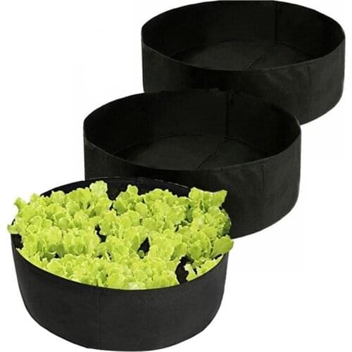 3 Pack Felt Planter Bags, Garden Grow Bag Planting Container Planter Pot for Gg Potato Carrot Onion (24x8Inch)