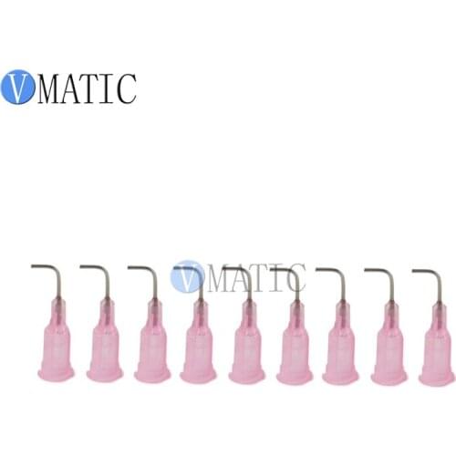 Free Shipping Pink Color 1/2 Inch 90 Degree Bent Glue Dispensing Needles 20G