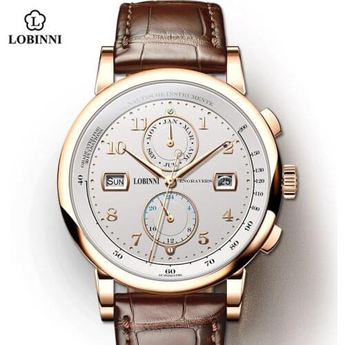 SEAGULL Movement Mechanical Man Watch Automatic Waterproof 50M Male Clock Genuine Leather Business Fashion Masculino Wrist Watch