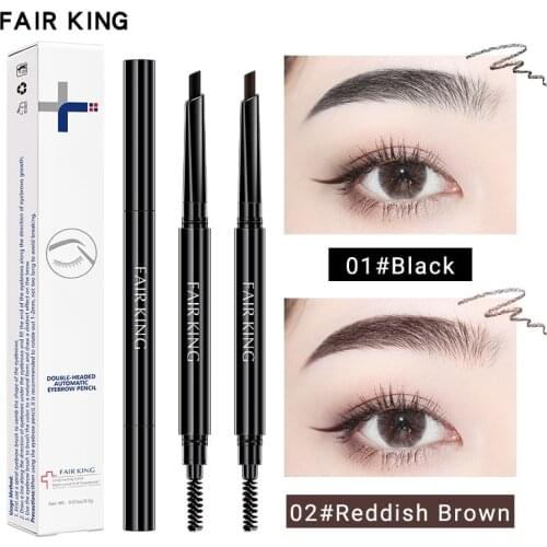 Double-headed Eyebrow Automatic Sweatproof Waterproof eyebrows pencil Long Lasting Color Eyes Makeup Cosmetics 4 Colors TSLM1