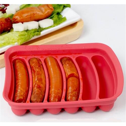 Hot Dog/Sausage Shape Silicone Mold Cake Fondant Candy Molds Biscuits Pudding Mould DIY Chocolate Decoration Baking Tools