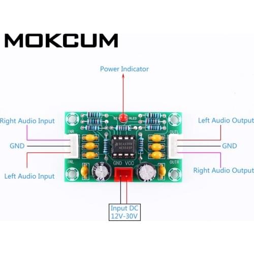 Operational Pre-Amplifier Module NE5532 Amplifier Front Panel Digital Audio Module